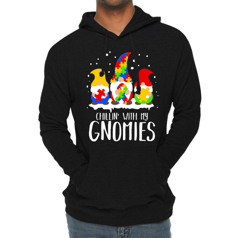 Chillin With My Gnomies Special Ed Autism Christmas Lightweight Hoodie by mrlee | Artistshot