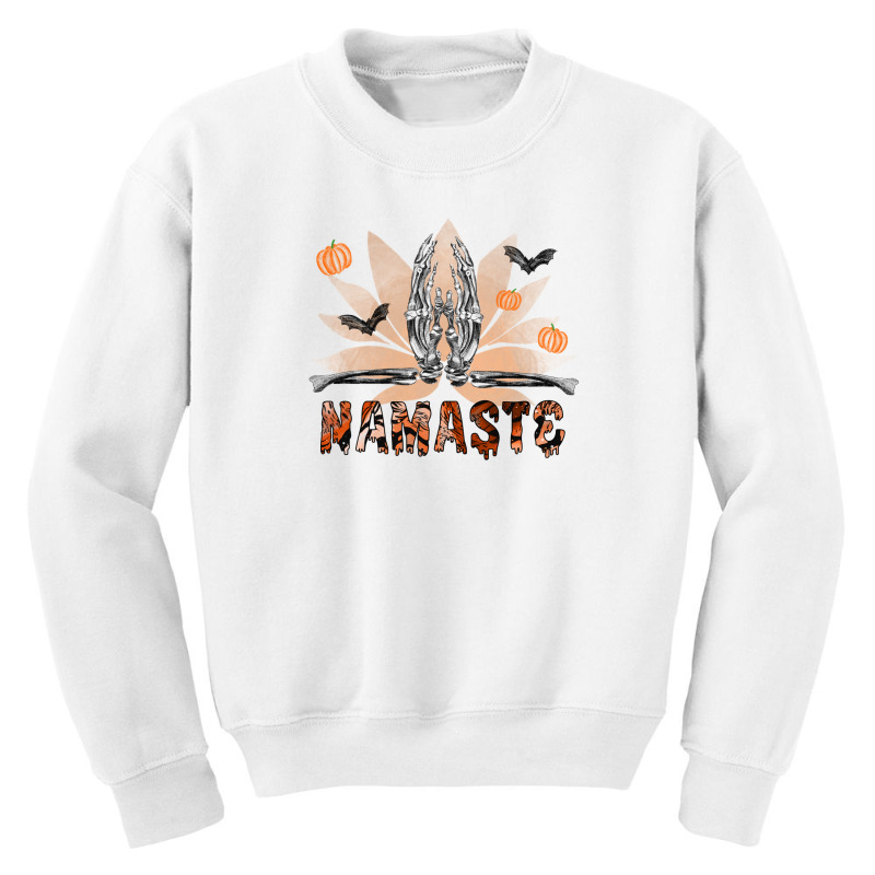 Halloween Namaste Youth Sweatshirt by autlu2024 | Artistshot