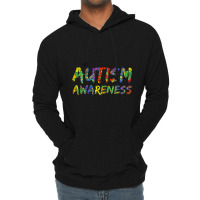 Colorful Autism Puzzle Piece Funny Lightweight Hoodie | Artistshot