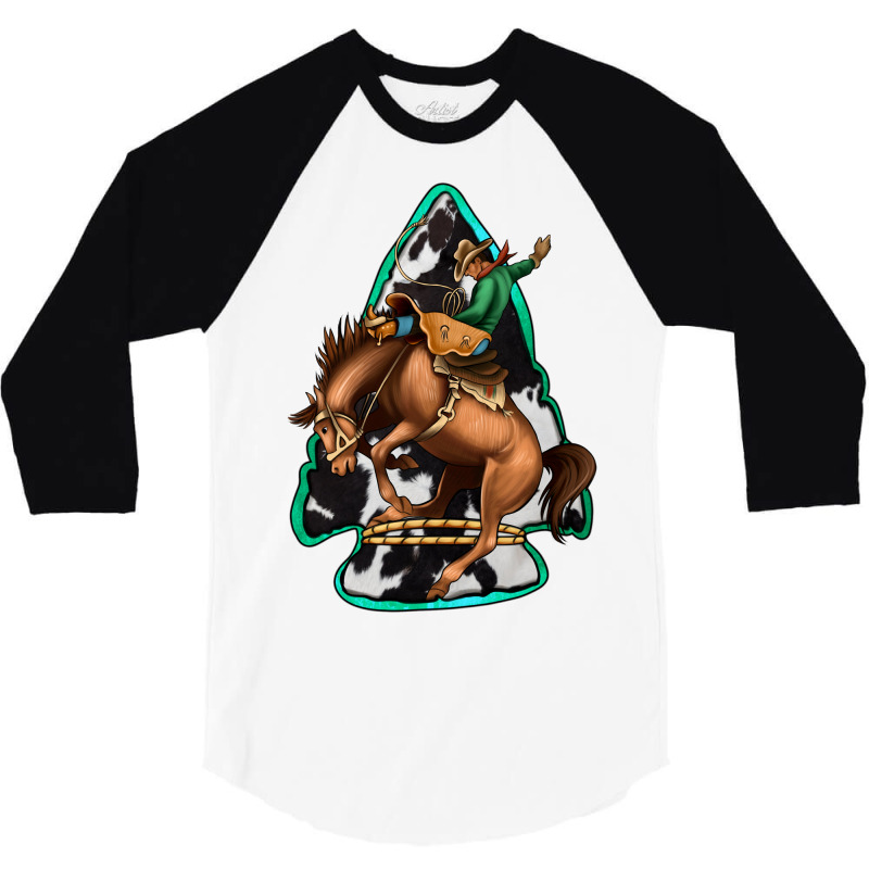 Bucking Bronco Arrowhead 3/4 Sleeve Shirt by Jasminsmagicworld | Artistshot