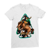 Bucking Bronco Arrowhead Ladies Fitted T-shirt | Artistshot