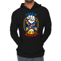 Cousin Of A Warrior Autism Awareness Matching Lightweight Hoodie | Artistshot