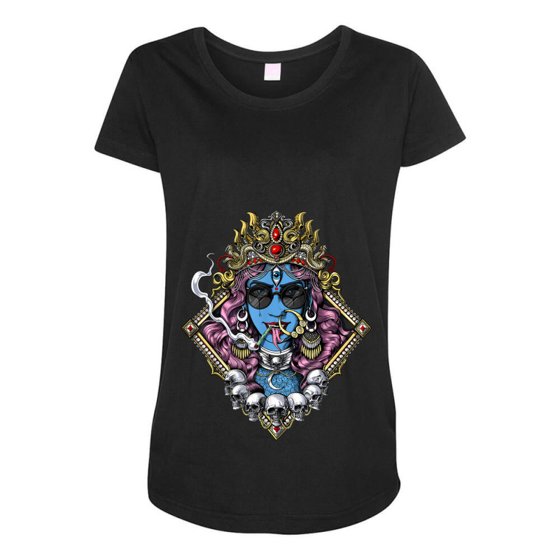 Buddhism Kali Hindu Goddess Hinduism Deity God Spiritual Zen Gothic Maternity Scoop Neck T-shirt by criticizematter | Artistshot