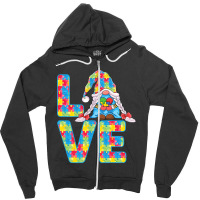 Gnomes Holding Puzzle Love Support Autism Awareness Zipper Hoodie | Artistshot