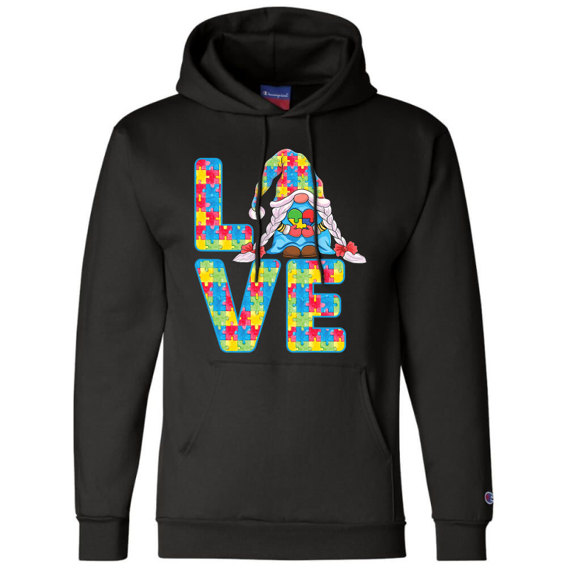 Gnomes Holding Puzzle Love Support Autism Awareness Champion Hoodie by mrlee | Artistshot