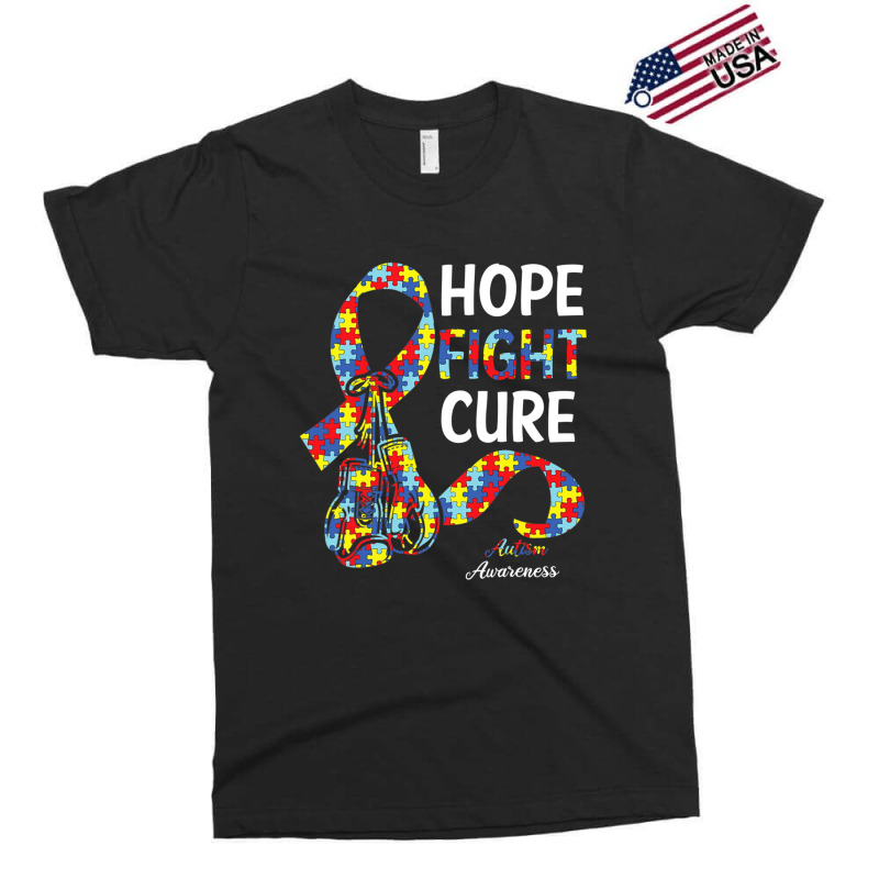 Hope Fight Cure Puzzle Pieces Ribbon Autism Awareness Exclusive T-shirt by mrlee | Artistshot