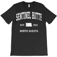 Sentinel Butte North Dakota Nd Vintage Athletic Sports Desig T Shirt T-shirt | Artistshot