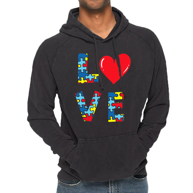 Love Autism Awareness Vintage Hoodie by mrlee | Artistshot