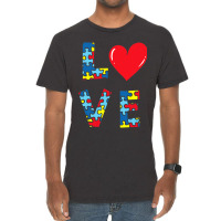 Love Autism Awareness Vintage T-shirt | Artistshot