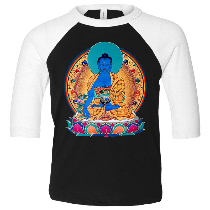 Buddhism Medicine Buddha Healing Mantra Tibetan Buddhist Yoga 455 Toddler 3/4 Sleeve Tee by criticizematter | Artistshot