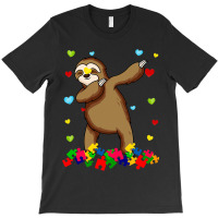 Sloth Dabbing Autism Awareness Autistic T-shirt | Artistshot