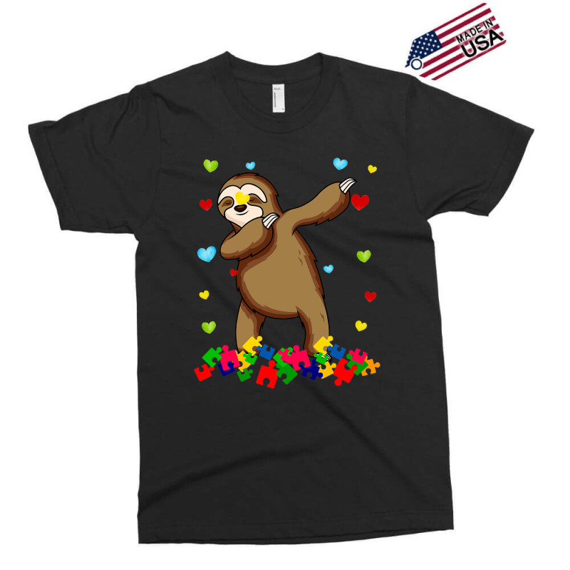 Sloth Dabbing Autism Awareness Autistic Exclusive T-shirt by mrlee | Artistshot