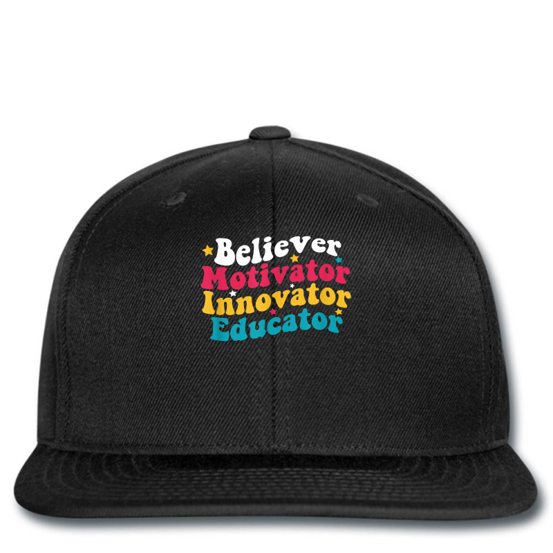 Teacher Motivator Believer Innovator Educator Motivational T Shirt Printed hat by muhrlycogant3h | Artistshot