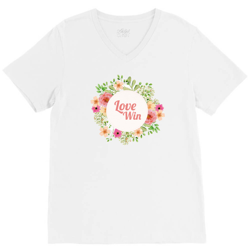 Love Win V-neck Tee | Artistshot