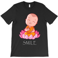 Buddhism Smile Baby Buddha On A Lotus Flower Yoga T-shirt | Artistshot