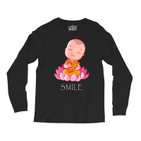 Buddhism Smile Baby Buddha On A Lotus Flower Yoga Long Sleeve Shirts | Artistshot