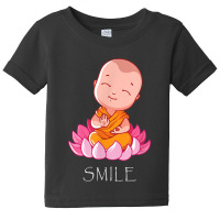 Buddhism Smile Baby Buddha On A Lotus Flower Yoga Baby Tee | Artistshot