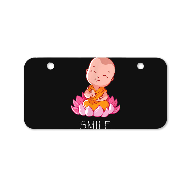 Buddhism Smile Baby Buddha On A Lotus Flower Yoga Bicycle License Plate | Artistshot