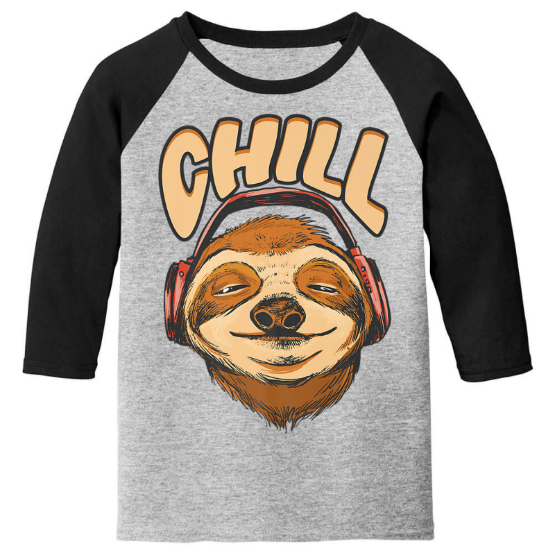 Sloth Chill Earphones Sloth Slow Animal Sloth Youth 3/4 Sleeve by urethrapricey | Artistshot