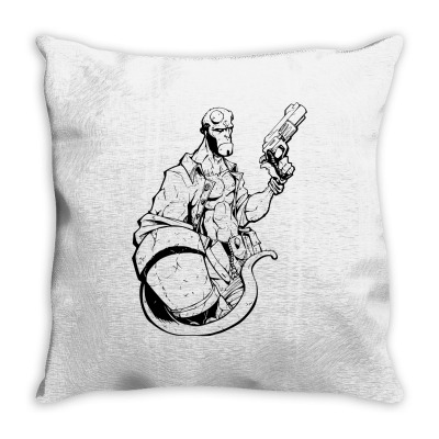 Hellboy Throw Pillow Designed By Sbm052017