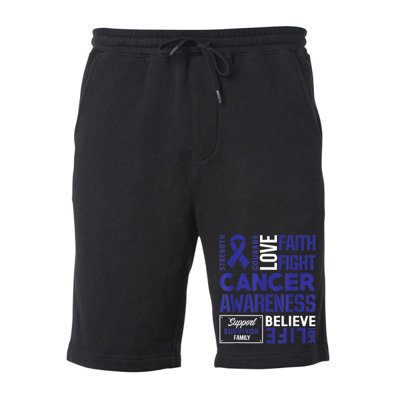 Colon Cancer Strength, Courage And Faith T Shirt Fleece Short | Artistshot