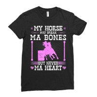 Barrel Racing Rodeo Horse Break Ma Bone Cowgirl Barrel Racer T Shirt Ladies Fitted T-shirt | Artistshot