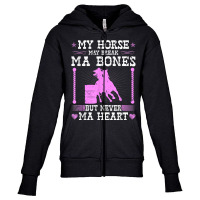 Barrel Racing Rodeo Horse Break Ma Bone Cowgirl Barrel Racer T Shirt Youth Zipper Hoodie | Artistshot