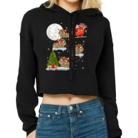 American Football Christmas Teamsanta 20 Cropped Hoodie | Artistshot