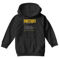 Estimator Estimating Calculations Jobs T Shirt Youth Hoodie | Artistshot