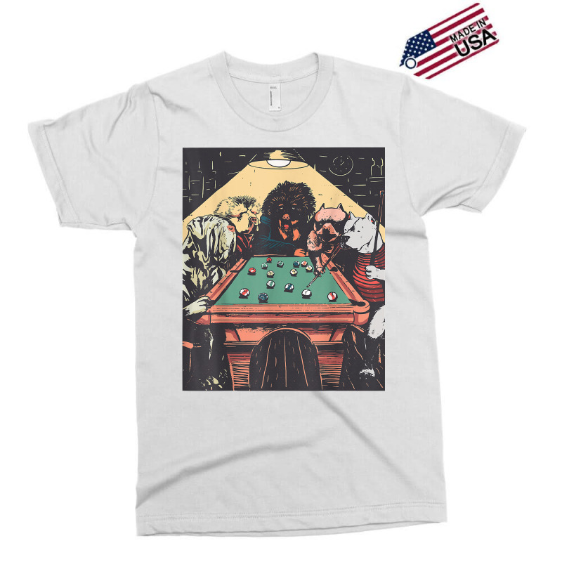 Game Night Dogs On Billiards Pool Table Shooting 8 Ball T Shirt Exclusive T-shirt | Artistshot