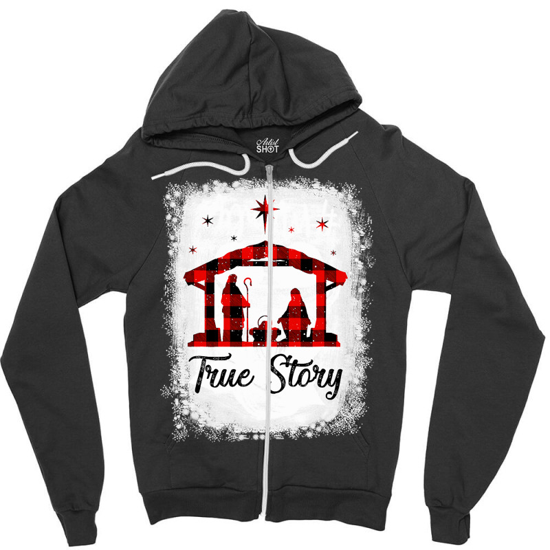 Christian Jesus Christmas Nativity True Story Of Jesus Birth With Red  Zipper Hoodie by golferu | Artistshot