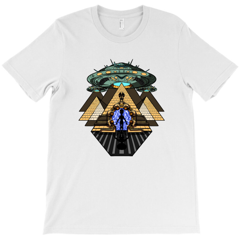 Alien Abduction Egyptian Pyramids T-shirt | Artistshot