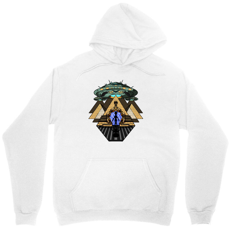 Alien Abduction Egyptian Pyramids Unisex Hoodie | Artistshot