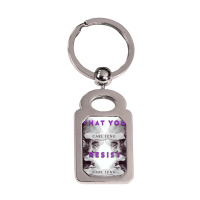 Funny Quote Silver Rectangle Keychain | Artistshot