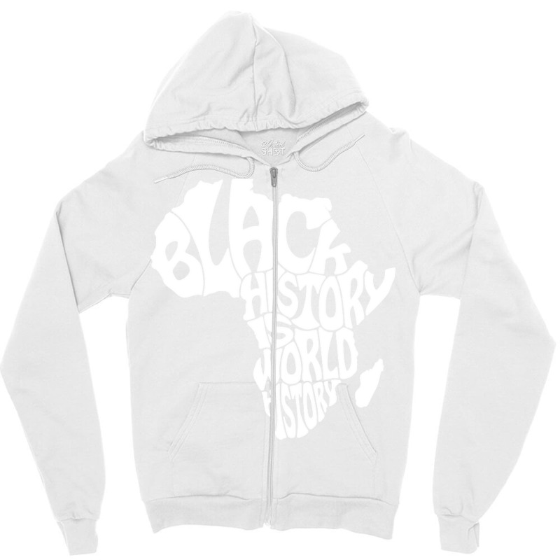 Black History Is World History In The Shape Of Africa Map Pullover Hoo Zipper Hoodie | Artistshot