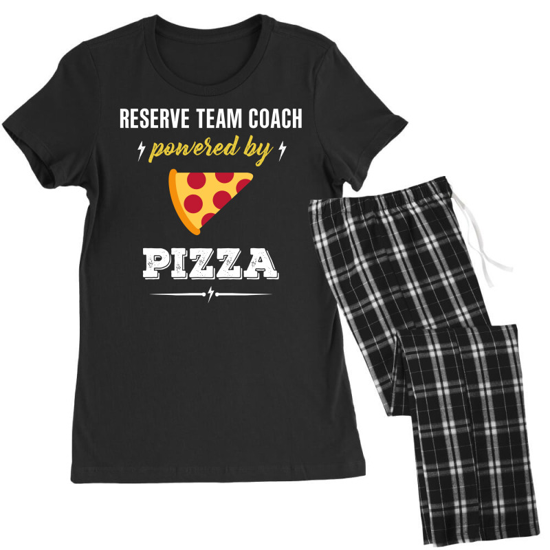 Reserve Team Coach Powered By Pizza Funny Gift Women's Pajamas Set by milkisunato | Artistshot