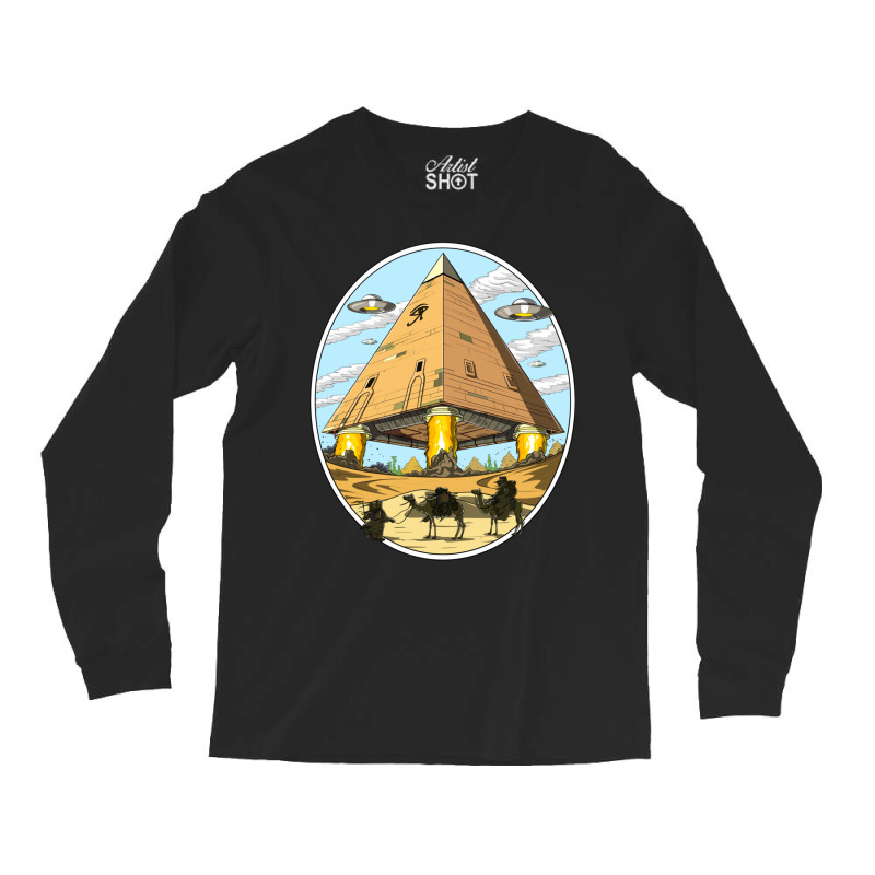 Hippie Alien Egyptian Pyramids 306 Long Sleeve Shirts | Artistshot