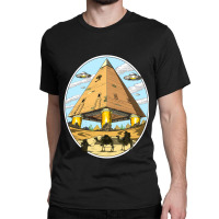 Hippie Alien Egyptian Pyramids 306 Classic T-shirt | Artistshot