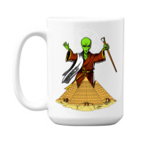 Hippie Alien Egyptian Pyramids 362 15 Oz Coffee Mug | Artistshot