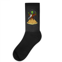 Hippie Alien Egyptian Pyramids 362 Socks | Artistshot