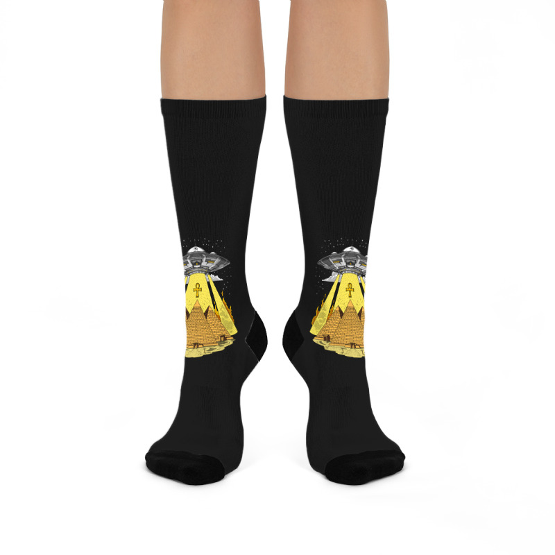 Hippie Alien Egyptian Pyramids Crew Socks | Artistshot