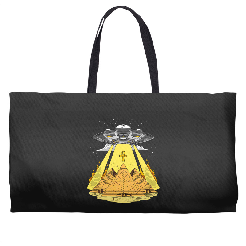 Hippie Alien Egyptian Pyramids Weekender Totes | Artistshot