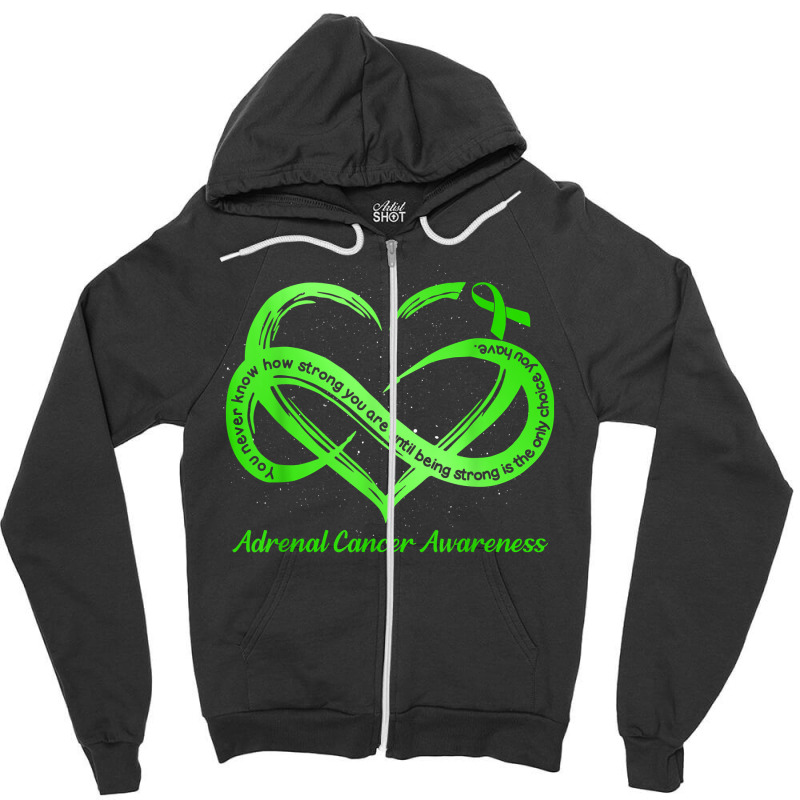 Strong Is The Only Choice Adrenal Cancer Warrior Awareness T Shirt Zipper Hoodie | Artistshot