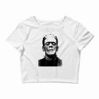 Classic Halloween Monster Horror Movie Frankenstein Monster Crop Top | Artistshot