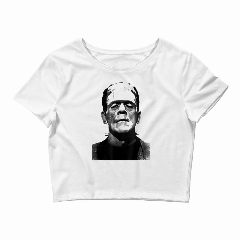 Classic Halloween Monster Horror Movie Frankenstein Monster Crop Top by michaelnaher | Artistshot