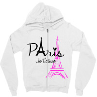 I Love Paris Eiffel Zipper Hoodie | Artistshot