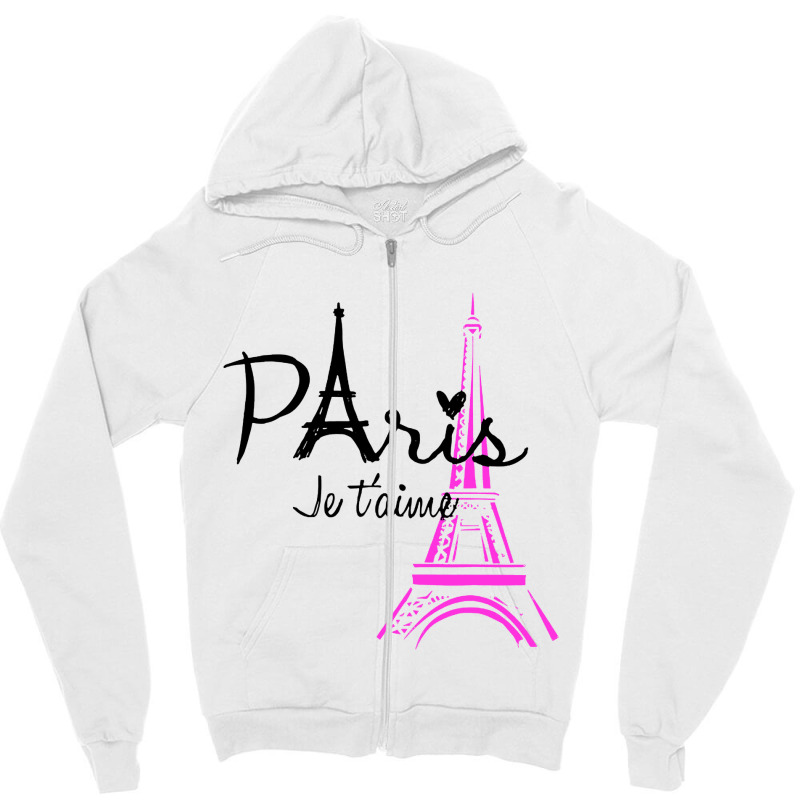 I Love Paris Eiffel Zipper Hoodie by Begegeg | Artistshot