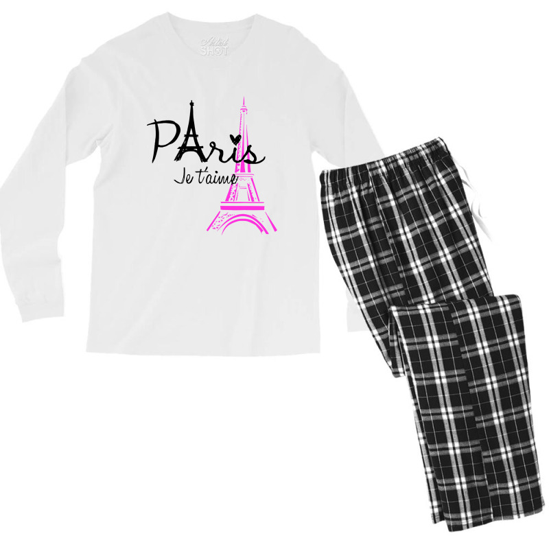 I Love Paris Eiffel Men's Long Sleeve Pajama Set by Begegeg | Artistshot