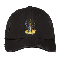 Hippie Anubis Egyptian God  181 Vintage Cap | Artistshot