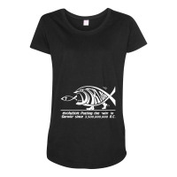 Darwin Evolution Maternity Scoop Neck T-shirt | Artistshot